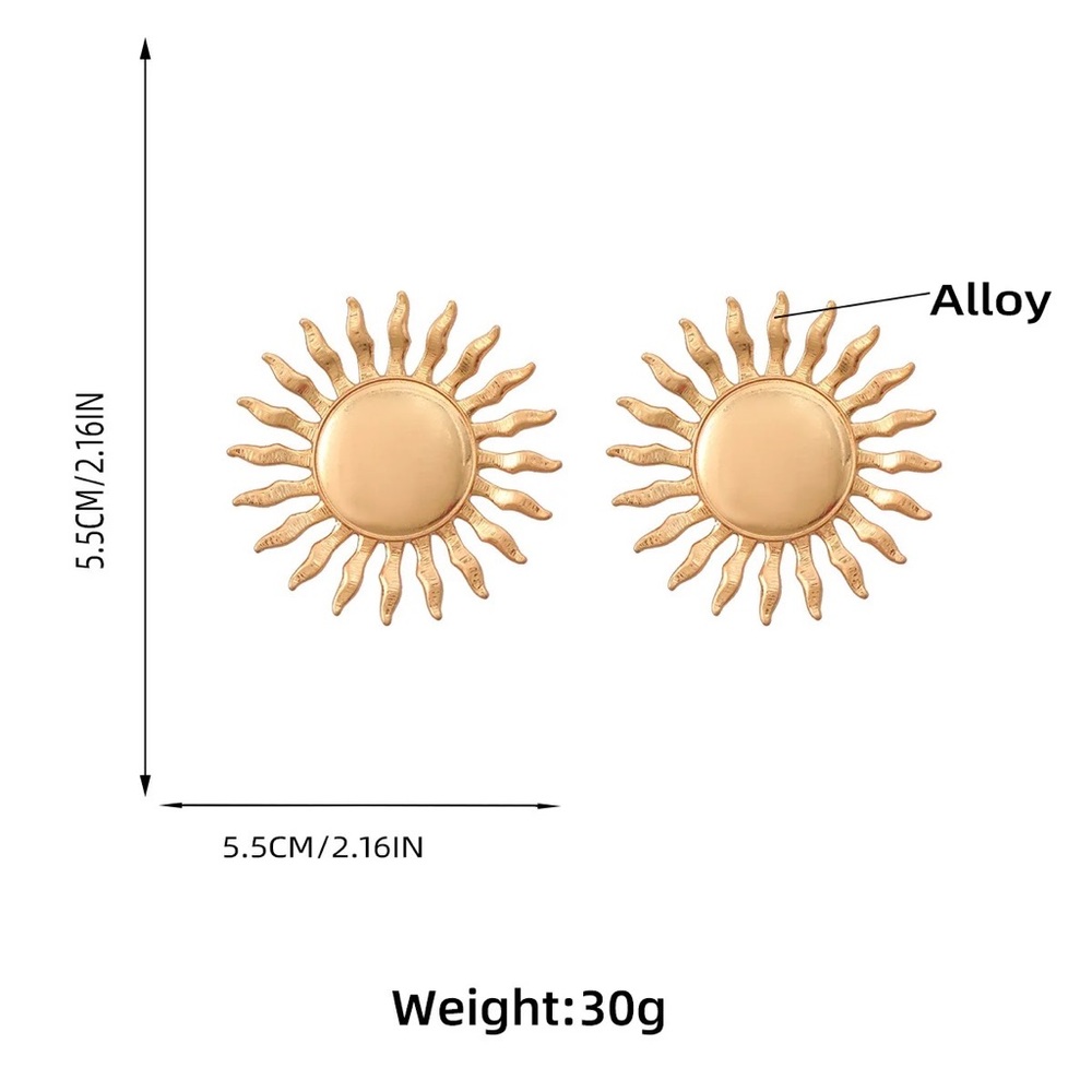 New - Zara Golden Sun Earrings 1 pair - Picture 10 of 16